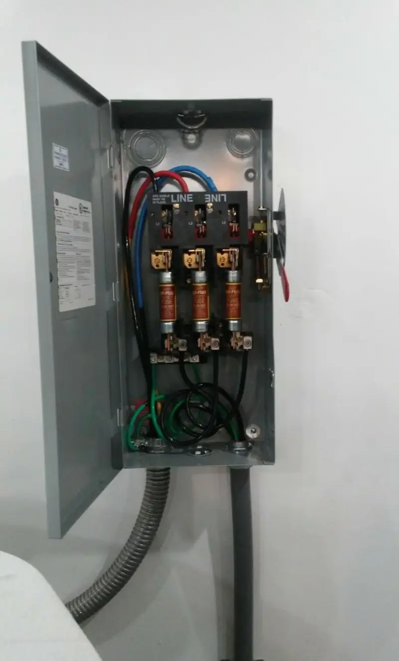 Three-phase disconnect switch installed for Electrical Wiring & Rewiring in Lake Barcroft